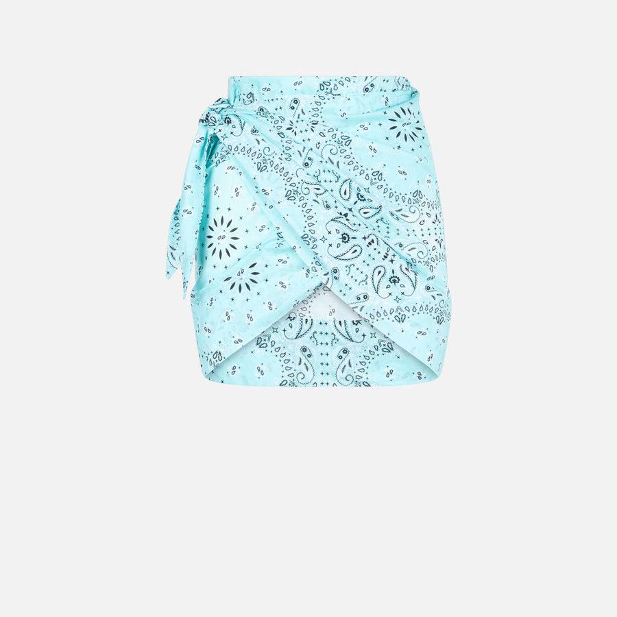 Mc2 Saint Barth Minigonna pareo da donna in cotone con stampa bandana Prezzo Ridotto
