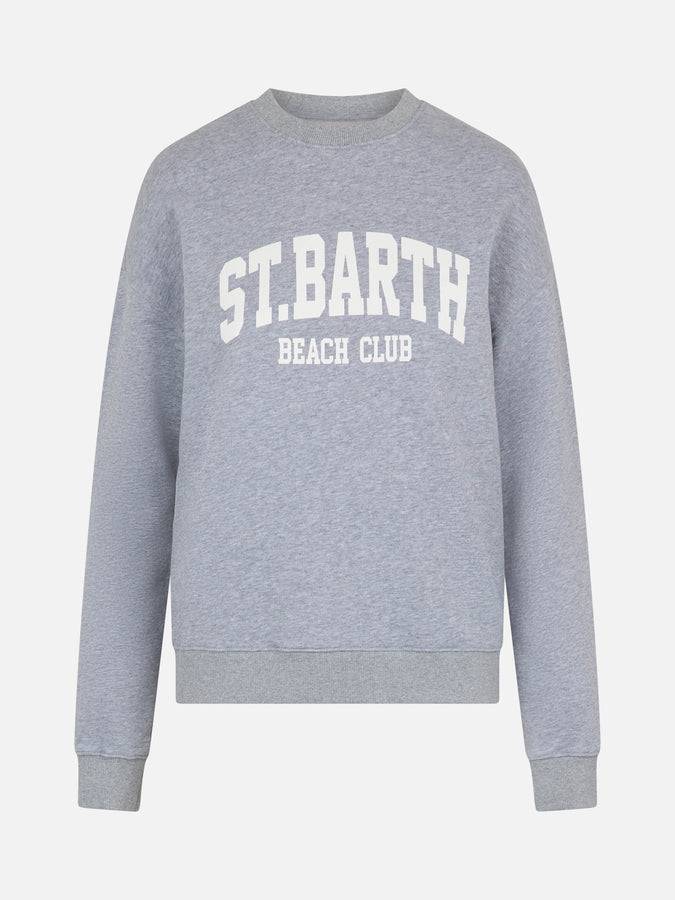 Mc2 Saint Barth Felpa da donna Stardust in cotone grigio Spedizione Gratuita
