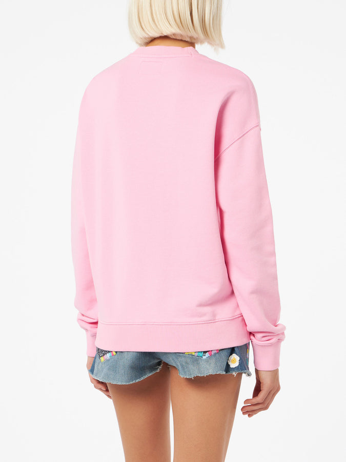 Mc2 Saint Barth Felpa da donna Stardust in cotone rosa Pezzi Unici