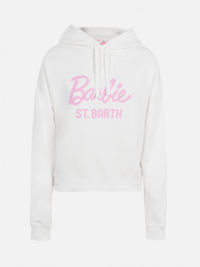 Mc2 Saint Barth Woman cotton hoodie Mindy with Barbie logo | BARBIE SPECIAL EDITION Negozi Online