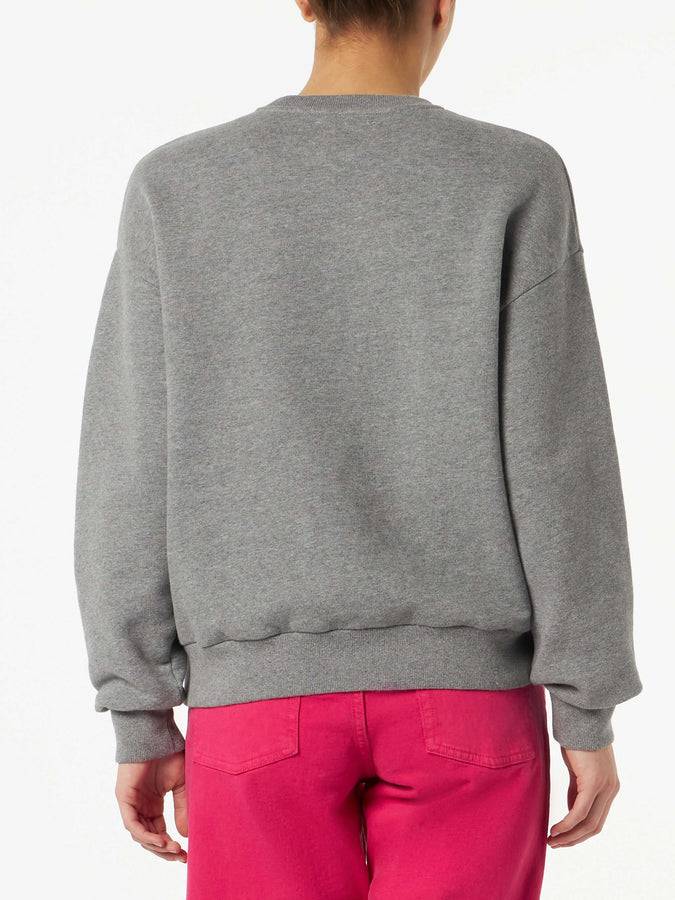 Mc2 Saint Barth Felpa da donna in felpa con logo in spugna rosa Shopping Online