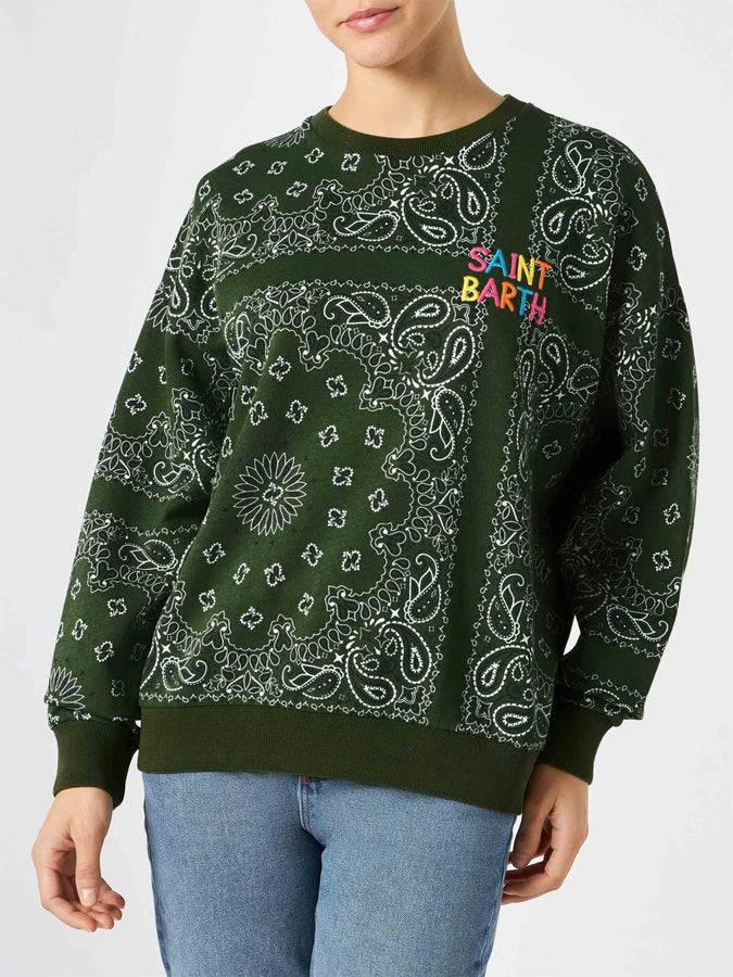 Mc2 Saint Barth Felpa da donna con stampa bandana Sconto