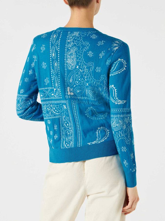 Mc2 Saint Barth Maglia da donna con stampa bandana e ricamo Saint Barth Outlet