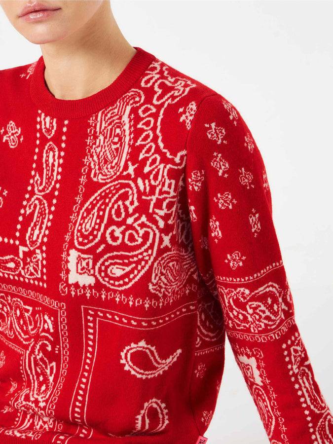Mc2 Saint Barth Maglia da donna con stampa bandana rossa Offerte