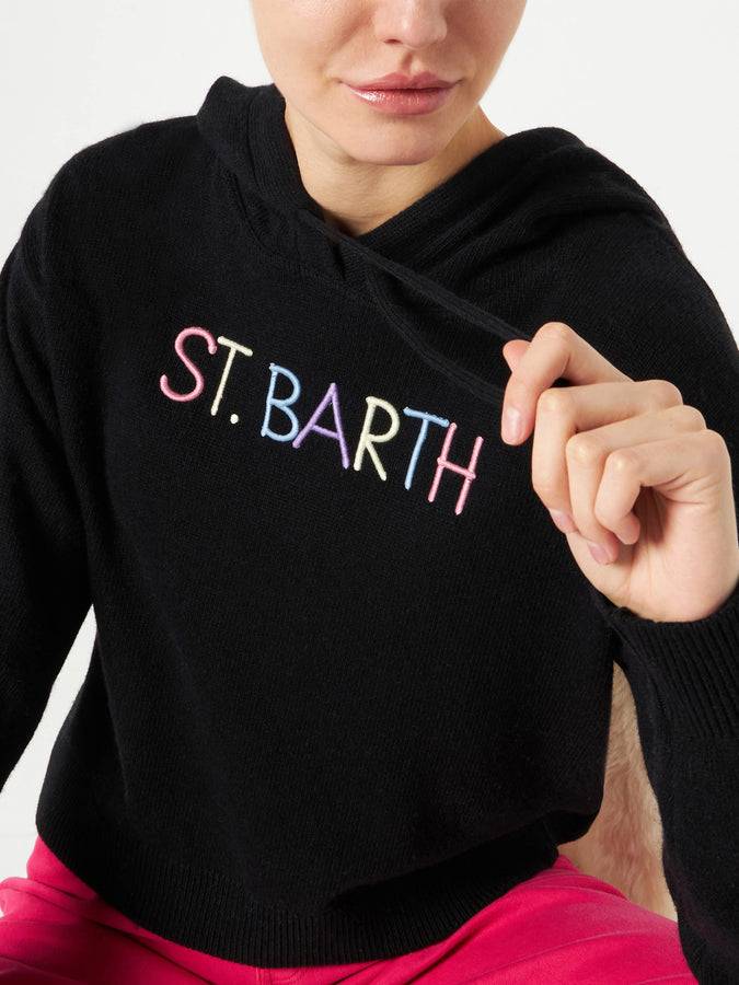 Mc2 Saint Barth Felpa corta in maglia con ricamo St. Barth Vendita Economica