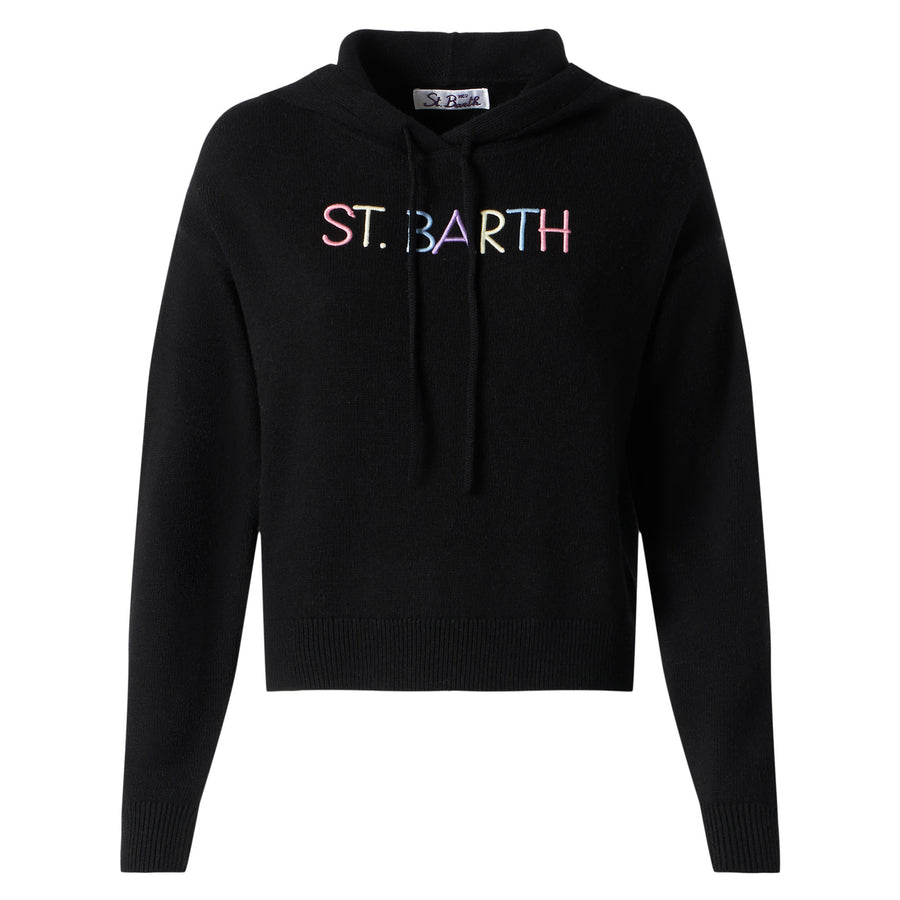 Mc2 Saint Barth Felpa corta in maglia con ricamo St. Barth Vendita Economica