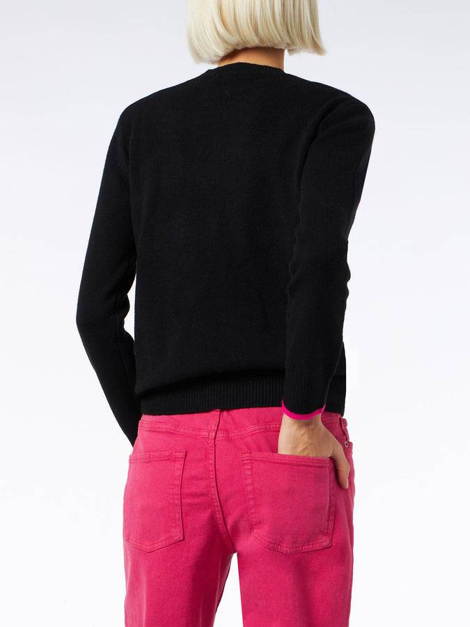 Mc2 Saint Barth Maglia da donna girocollo nera con stampa Barbie | EDIZIONE SPECIALE BARBIE Vendite Flash