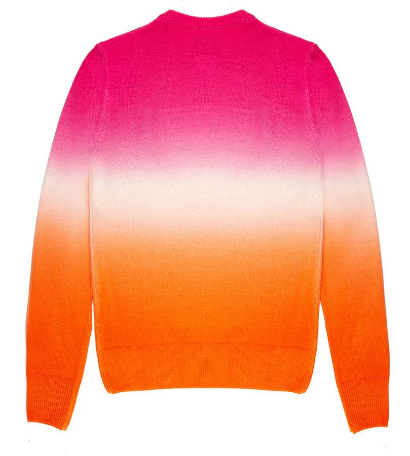 Mc2 Saint Barth Maglia da donna fucsia e arancio degradé con scritta Ancora tu Pezzi Unici