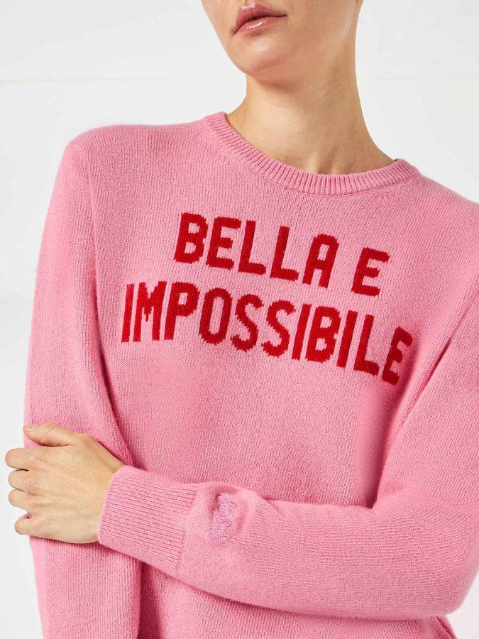 Mc2 Saint Barth Maglia da donna con stampa Bella e Impossibile Nuova