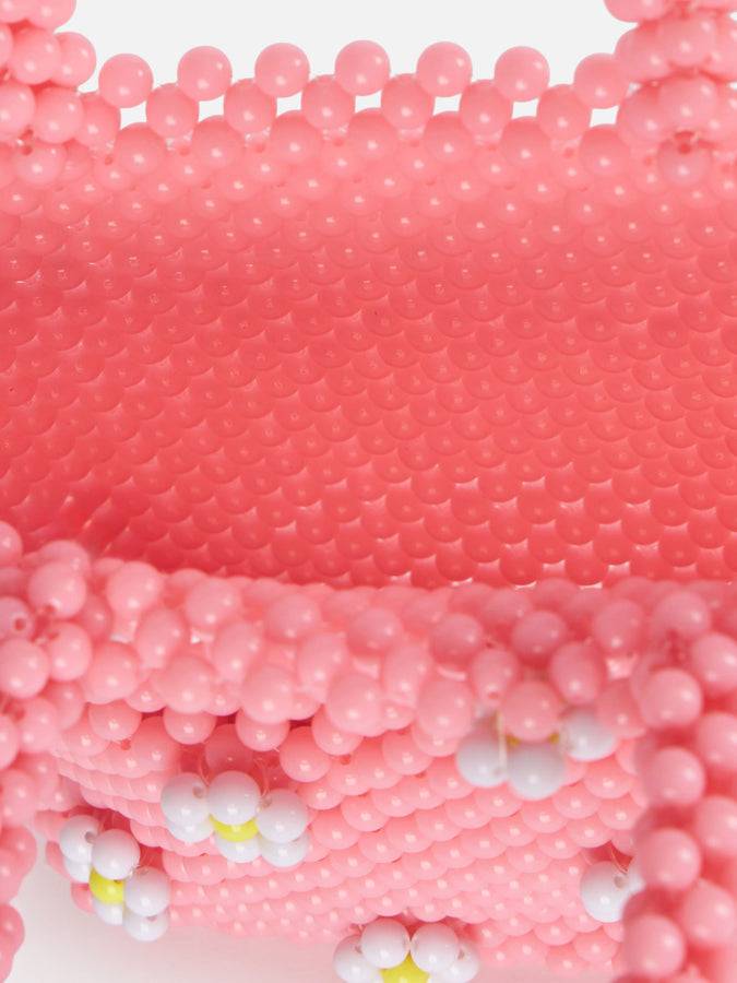 Mc2 Saint Barth Borsa piccola con perline di fiori rosa In Linea
