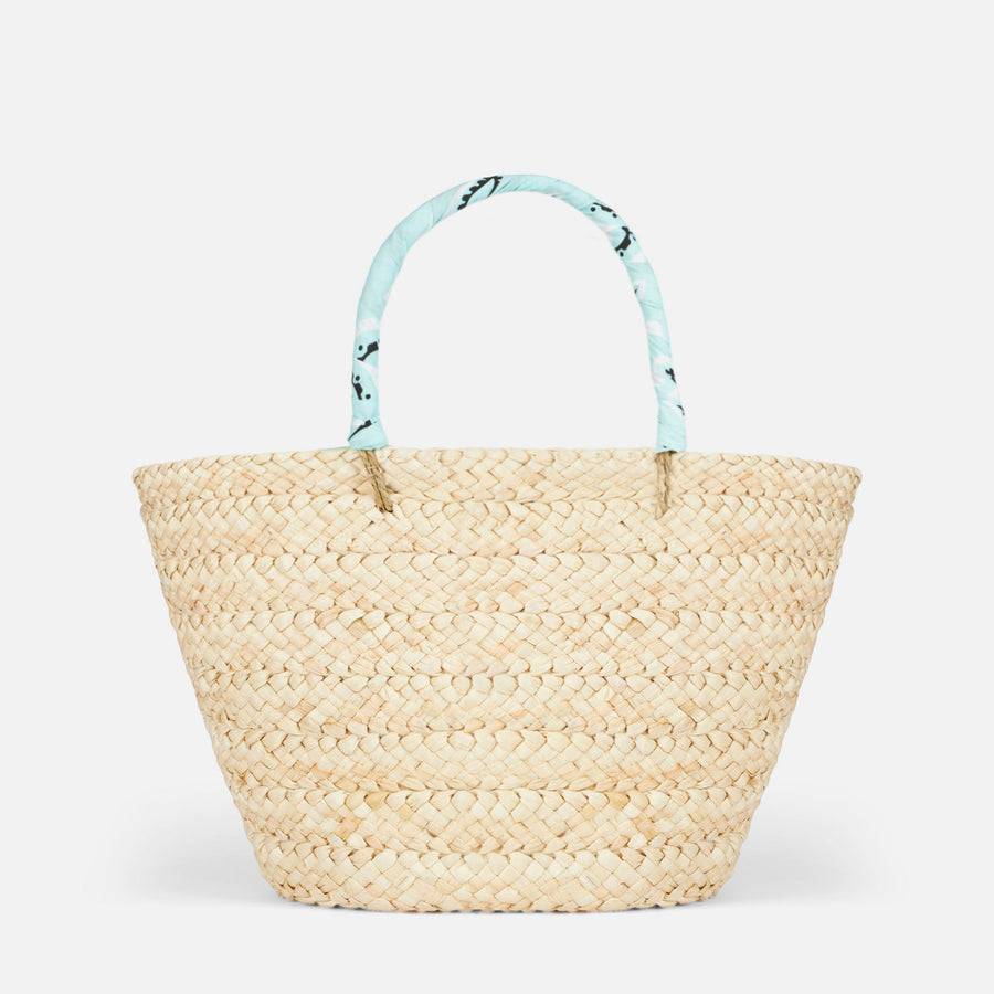 Mc2 Saint Barth Small straw bag Kylie with embroidery and paisley handles Promozione