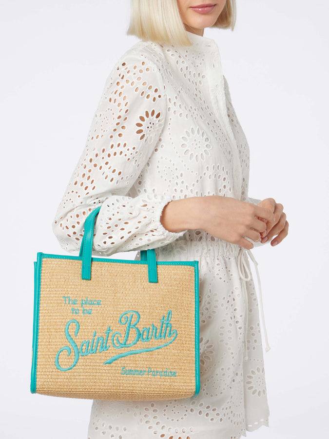 Mc2 Saint Barth Borsa Midi Vivian in paglia beige Acquista Ora