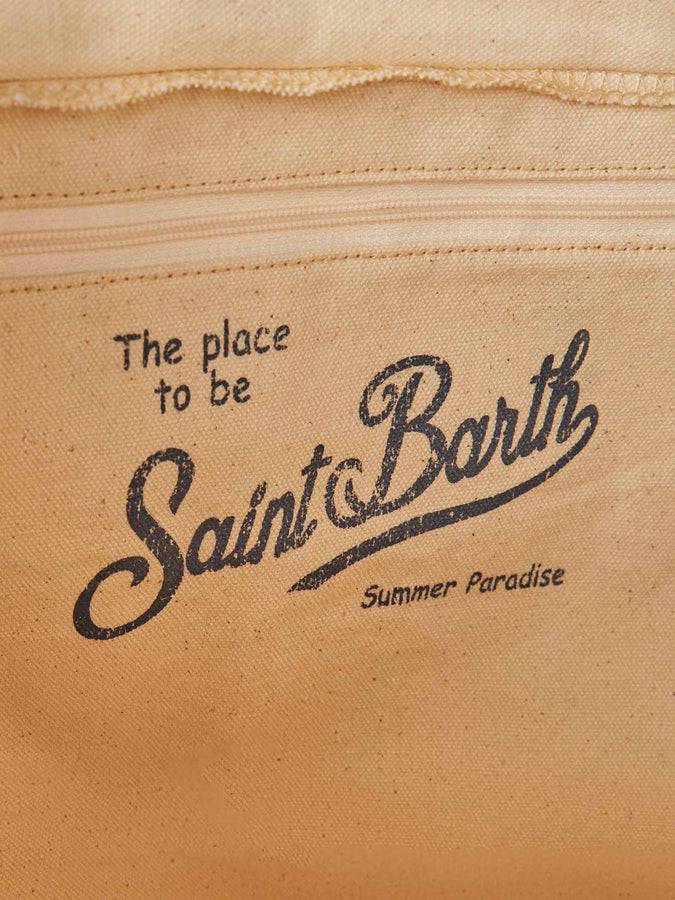 Mc2 Saint Barth Borsa a spalla Vanity in canvas bianco con stampa angeli Fiorucci | FIORUCCI SPECIAL EDITION Sconto