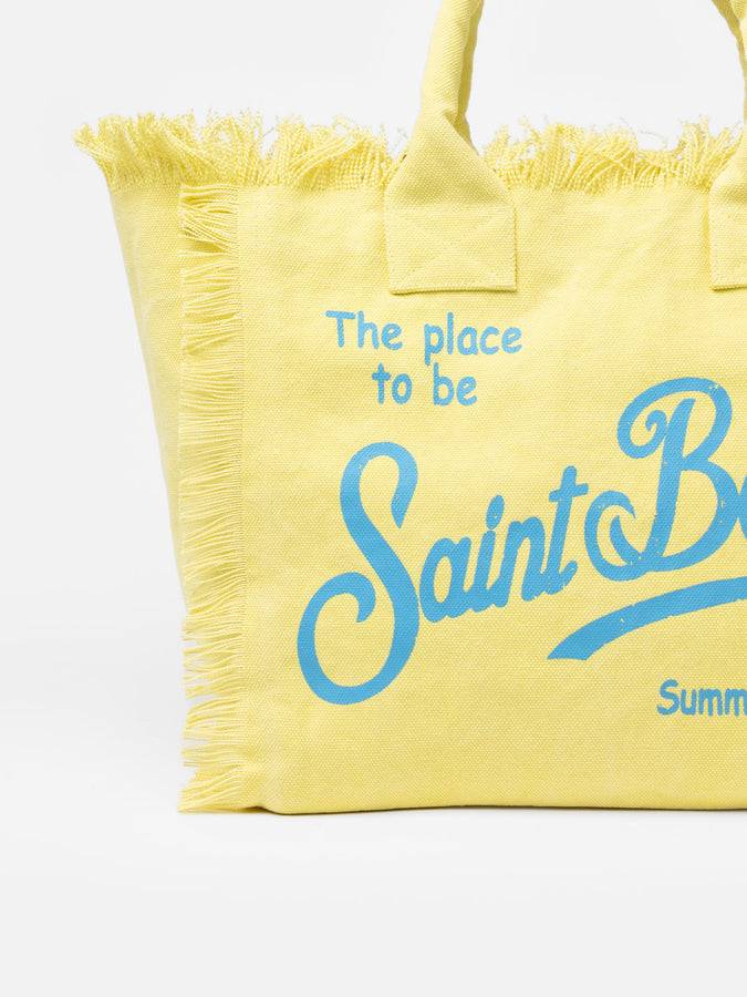 Mc2 Saint Barth Borsa tote Vanity in tela di cotone gialla Outlet