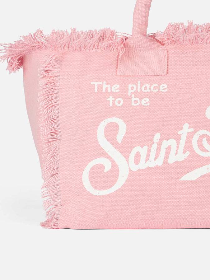 Mc2 Saint Barth Borsa tote Vanity in tela di cotone rosa In Vendita
