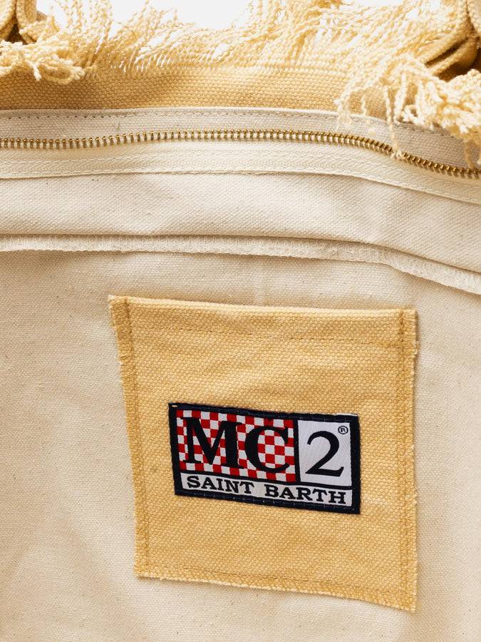 Mc2 Saint Barth Borsa tote Vanity in tela di cotone beige Saldi