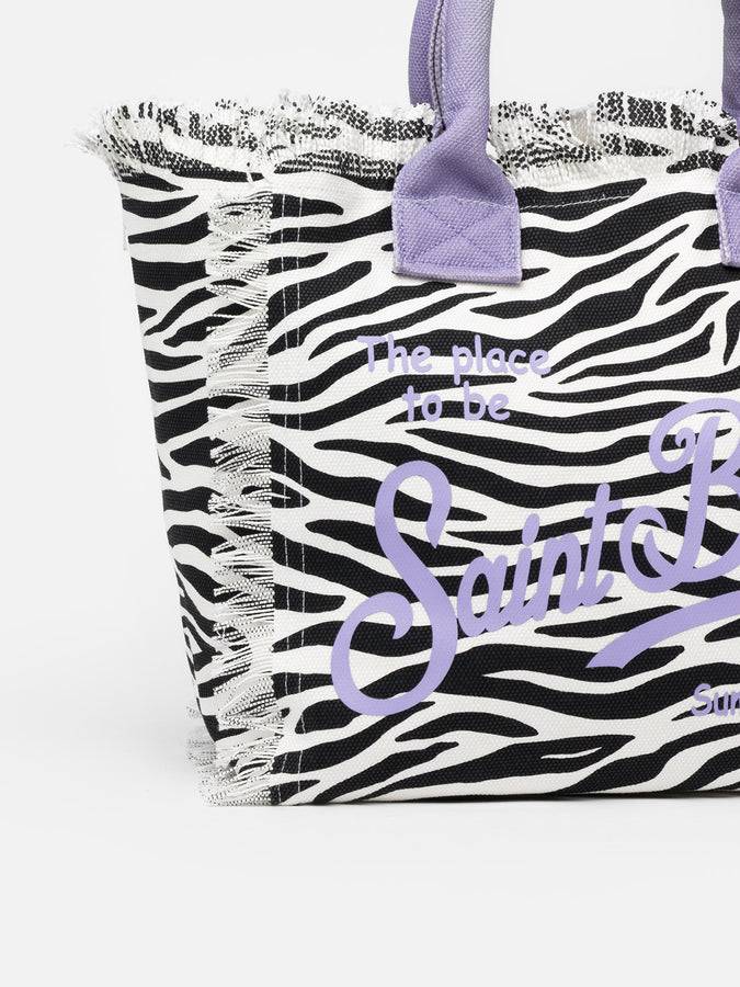 Mc2 Saint Barth Borsa tote Vanity in tela di cotone zebrata I Più Venduti