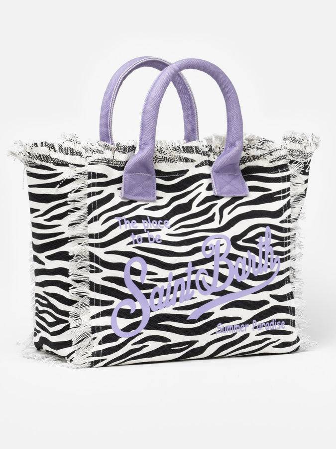 Mc2 Saint Barth Borsa tote Vanity in tela di cotone zebrata I Più Venduti