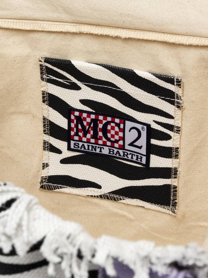 Mc2 Saint Barth Borsa tote Vanity in tela di cotone zebrata I Più Venduti
