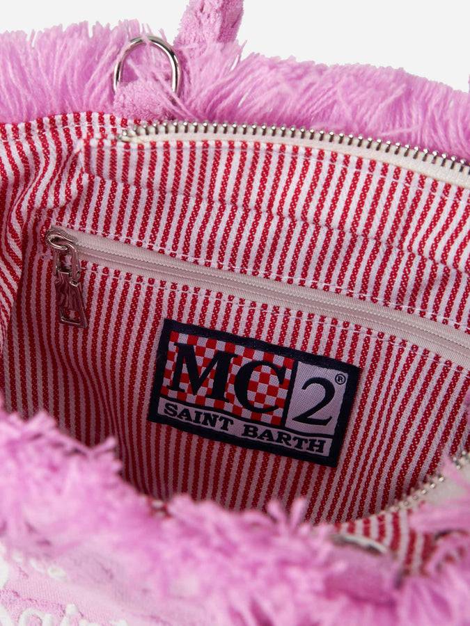 Mc2 Saint Barth Borsa Mini Vanity rosa in spugna goffrata Offerta Pasqua