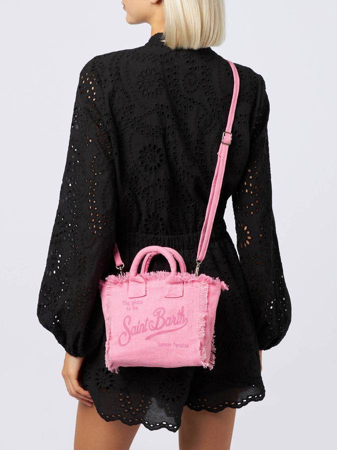 Mc2 Saint Barth Borsa in lino Mini Vanity rosa Offerta per la Festa della Mamma