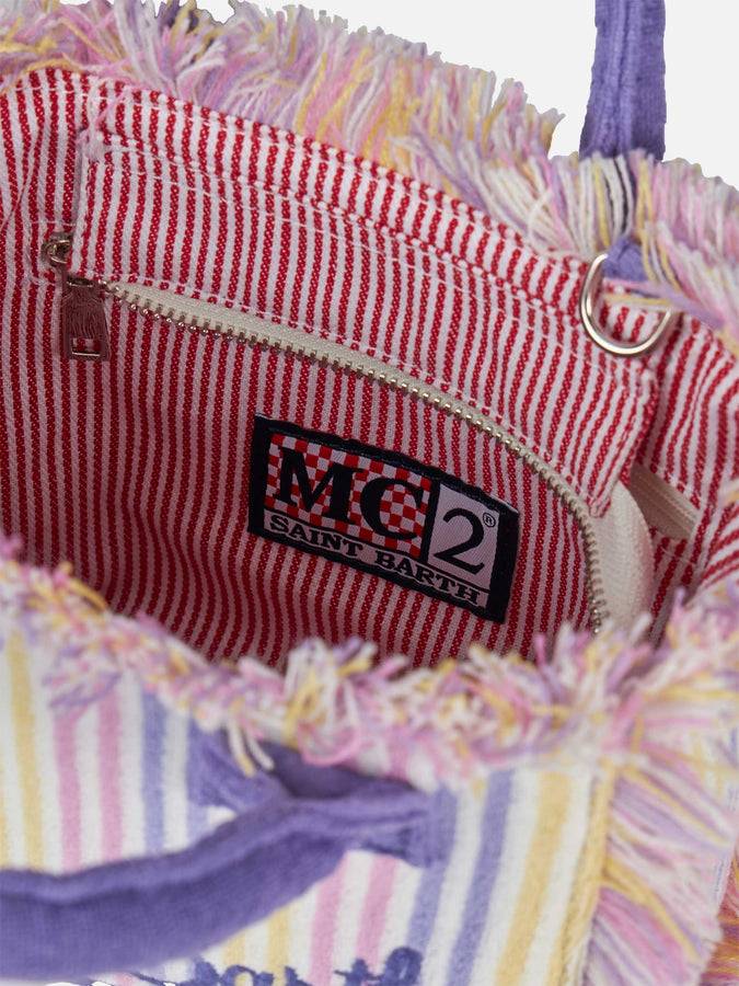 Mc2 Saint Barth Borsa Mini Vanity in spugna rigata goffrata Vendita calda