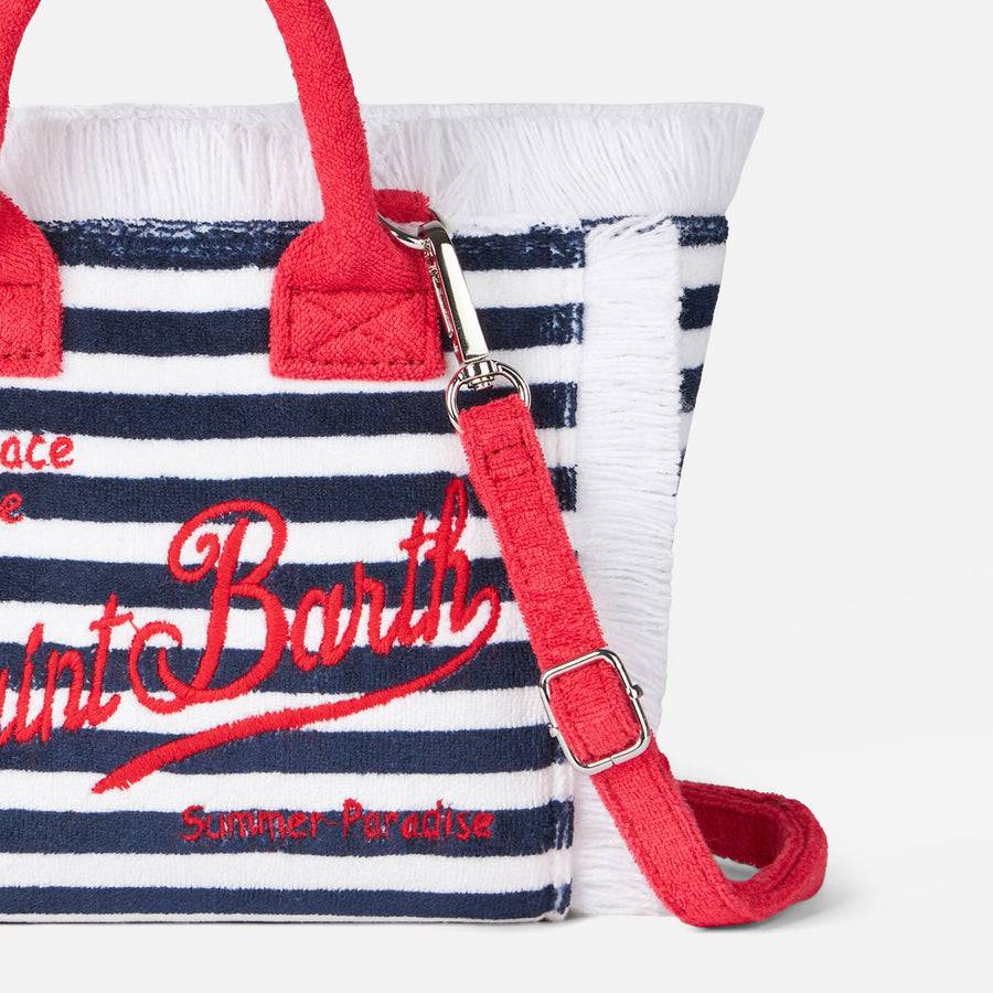 Mc2 Saint Barth Borsa a mano Mini Vanity in spugna a righe Offerta migliore