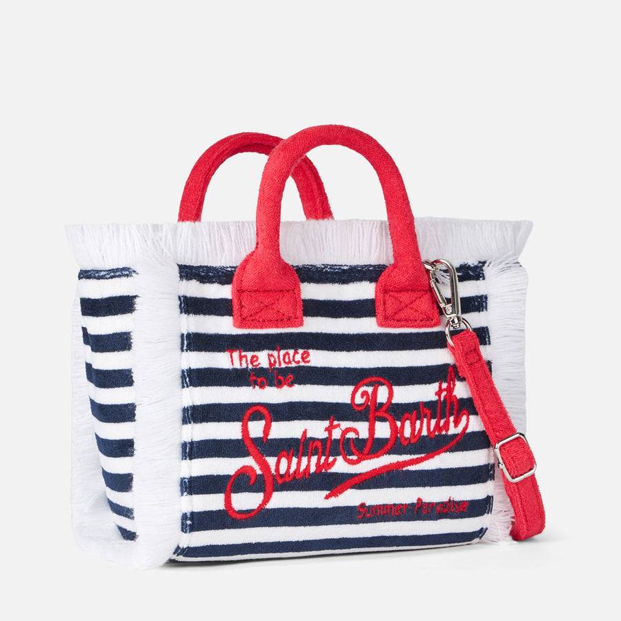 Mc2 Saint Barth Borsa a mano Mini Vanity in spugna a righe Offerta migliore