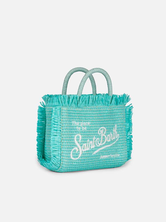 Mc2 Saint Barth Borsa Mini Vanity Straw verde acqua Online Outlet