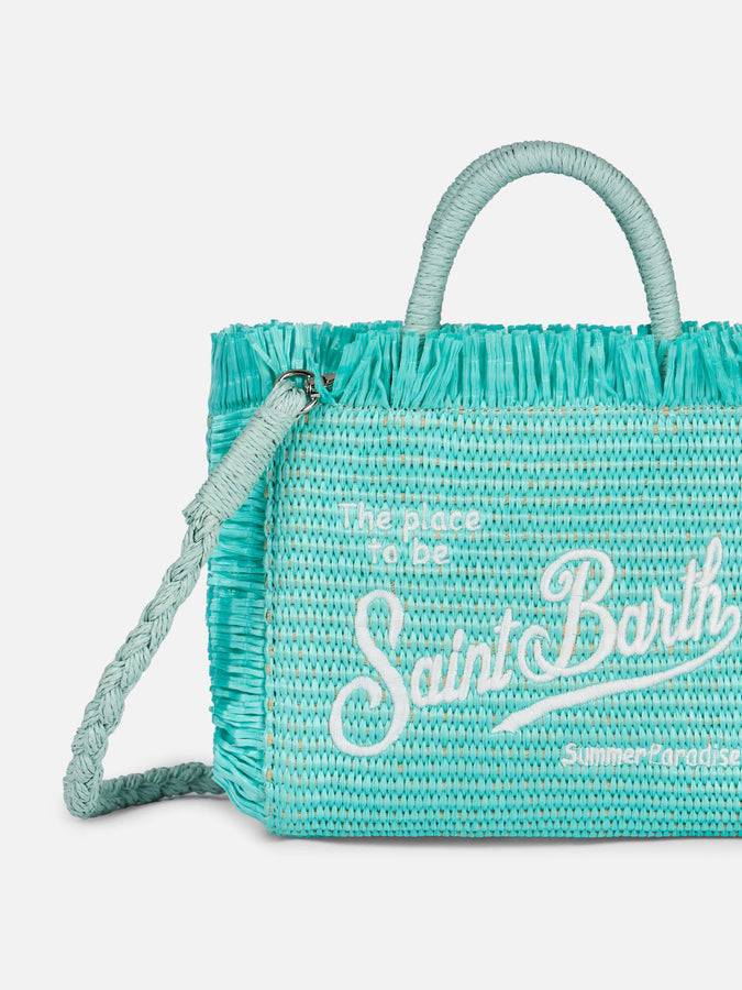 Mc2 Saint Barth Borsa Mini Vanity Straw verde acqua Online Outlet
