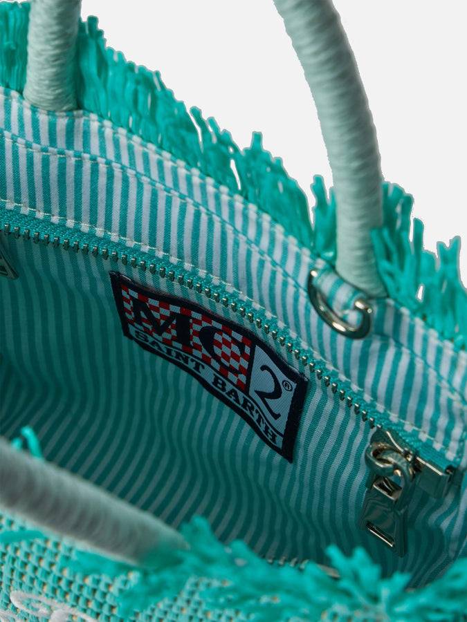Mc2 Saint Barth Borsa Mini Vanity Straw verde acqua Online Outlet