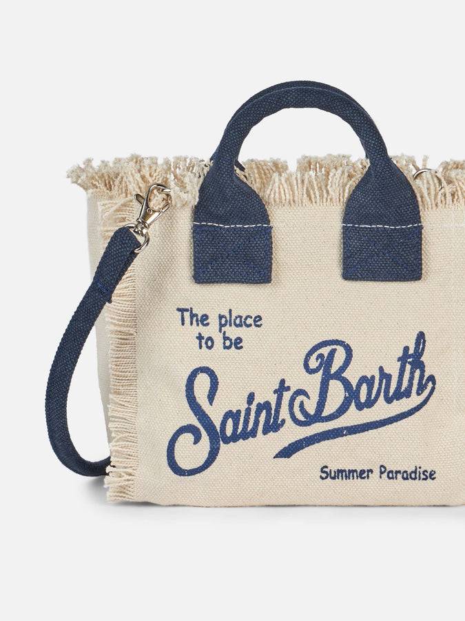 Mc2 Saint Barth Borsa Mini Vanity in tela di cotone naturale Offerta temporanea