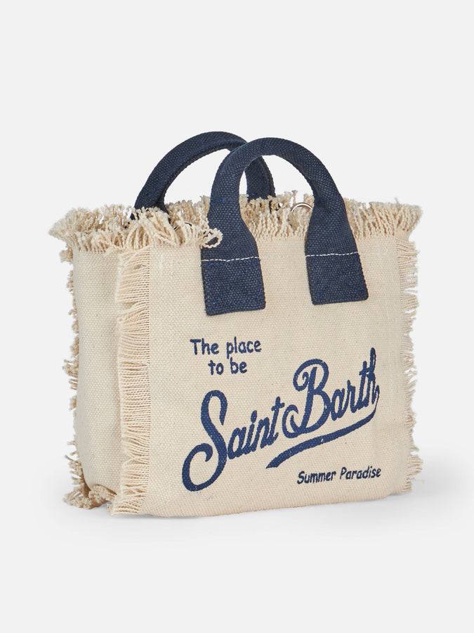 Mc2 Saint Barth Borsa Mini Vanity in tela di cotone naturale Offerta temporanea