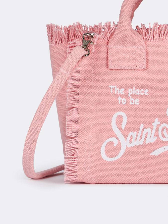 Mc2 Saint Barth Borsa Mini Vanity in tela di cotone rosa Offerte esclusive