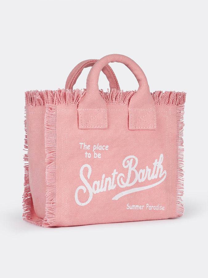 Mc2 Saint Barth Borsa Mini Vanity in tela di cotone rosa Offerte esclusive
