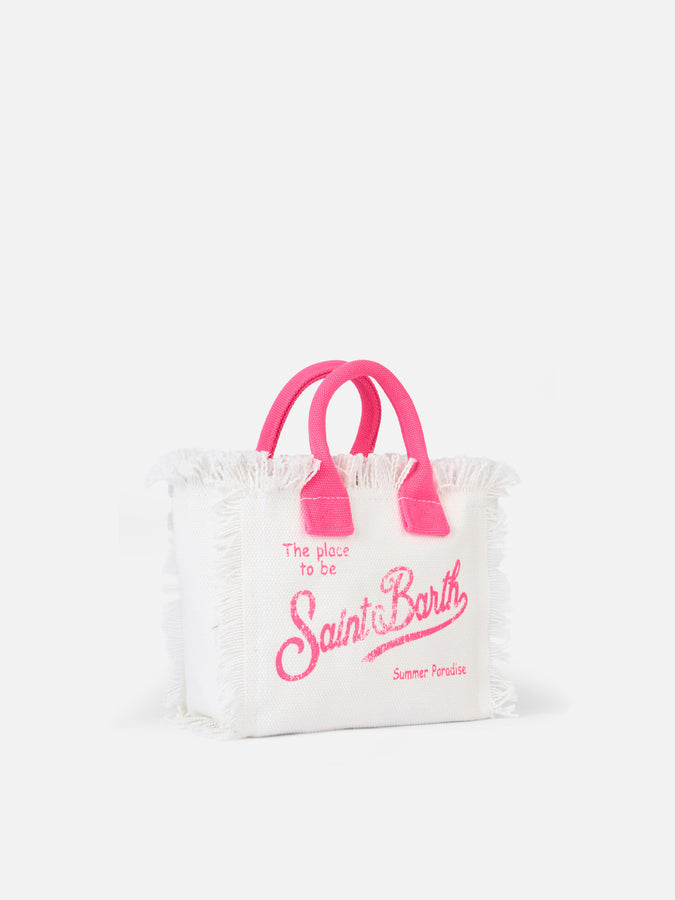 Mc2 Saint Barth Off-white cotton canvas Mini Vanity bag Liquidazione