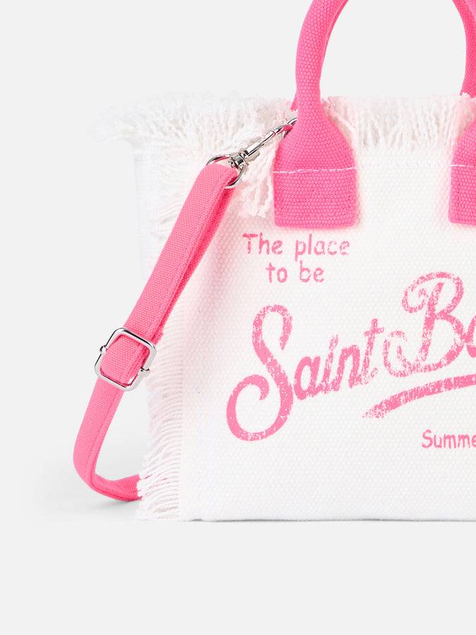 Mc2 Saint Barth Off-white cotton canvas Mini Vanity bag Liquidazione