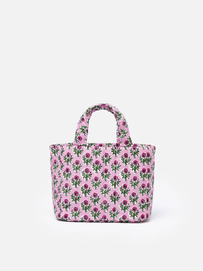 Mc2 Saint Barth Borsa Soft Tote Mini trapuntata a fiori rosa Super Saving Price