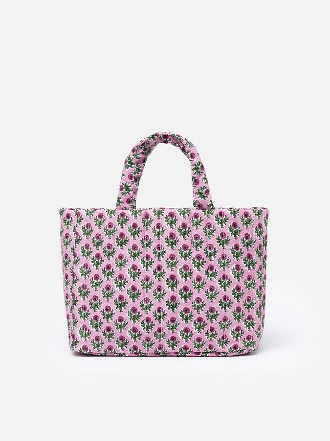 Mc2 Saint Barth Borsa Soft Tote Mid trapuntata a fiori rosa Offerta settimanale