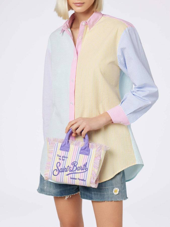 Mc2 Saint Barth Borsa Mini Vanity in spugna rigata goffrata Fino al 65% di sconto