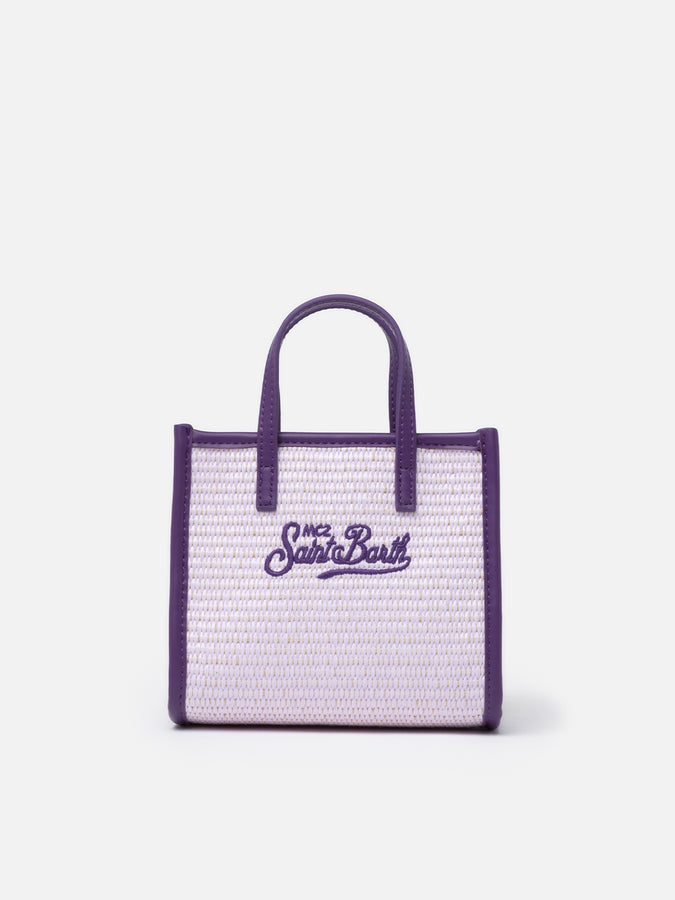 Mc2 Saint Barth Borsa a mano Mini Vivian in paglia lilla Only for today