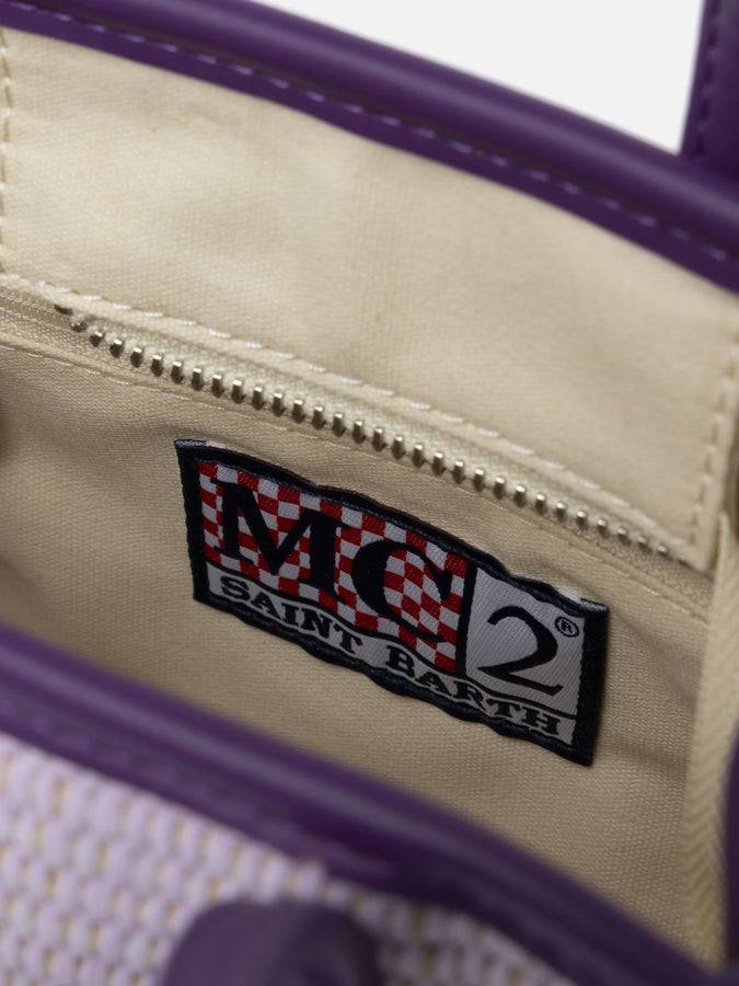 Mc2 Saint Barth Borsa a mano Mini Vivian in paglia lilla Only for today
