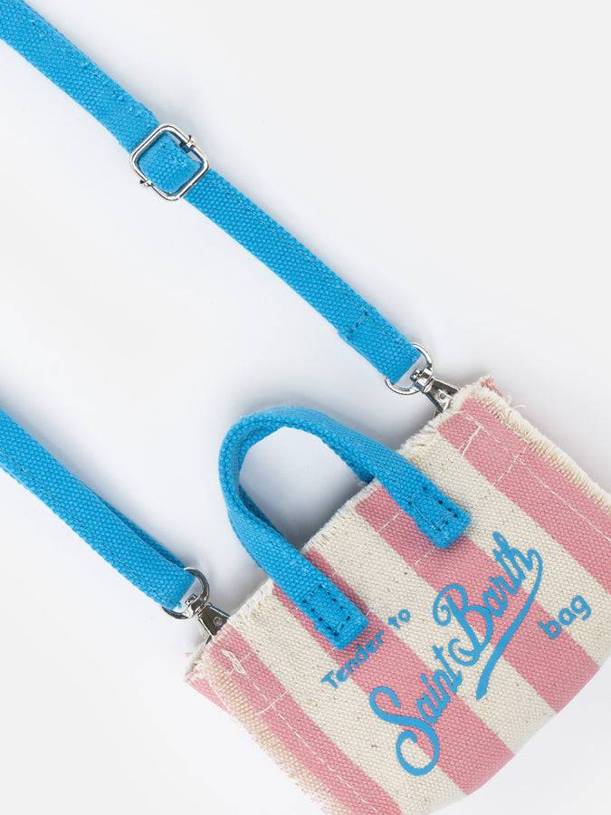 Mc2 Saint Barth Portachiavi in ​​tela di cotone rigata rosa Fino al 55% di sconto