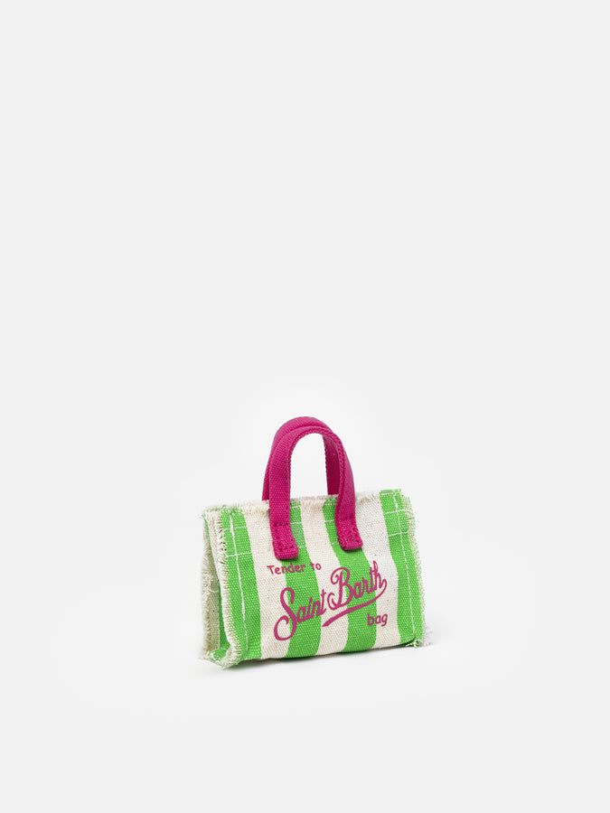 Mc2 Saint Barth Portachiavi in ​​tela di cotone rigata verde Discount Store per i nuovi prodotti