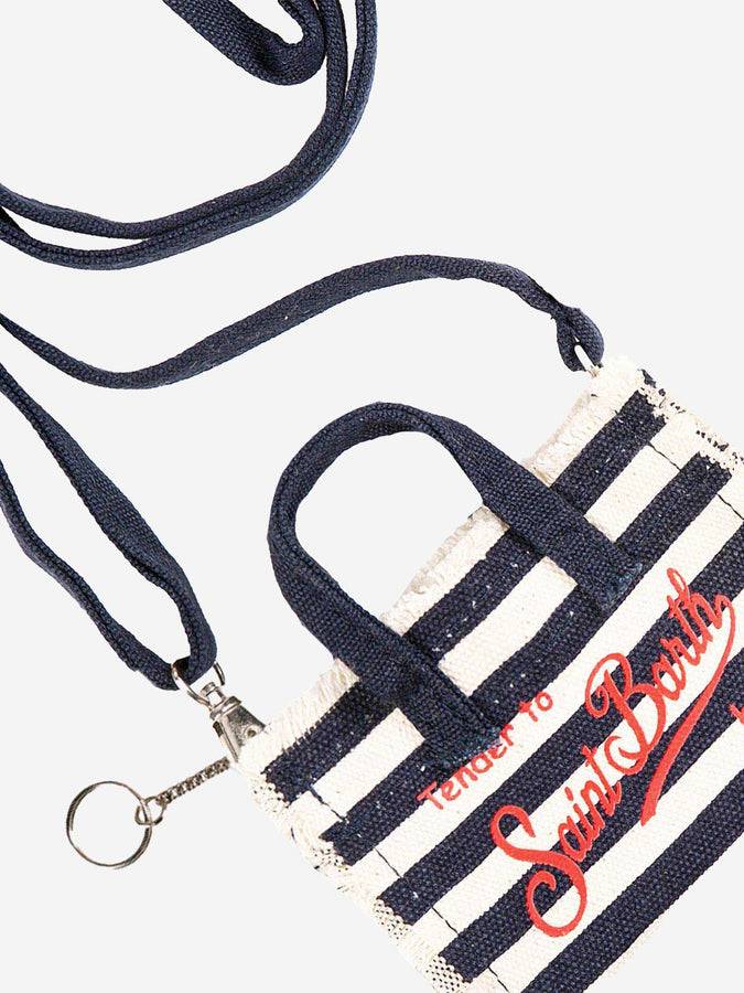 Mc2 Saint Barth Portachiavi in ​​tela blu navy In Linea