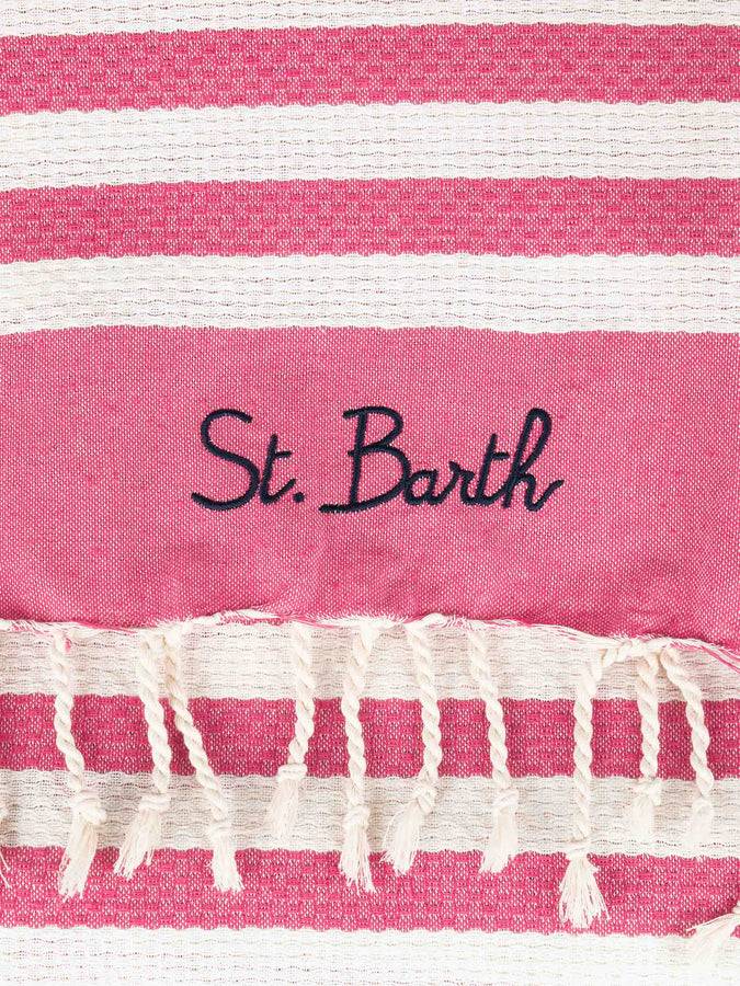 Mc2 Saint Barth Asciugamano fouta classico a nido d'ape con stampa a righe Vendita