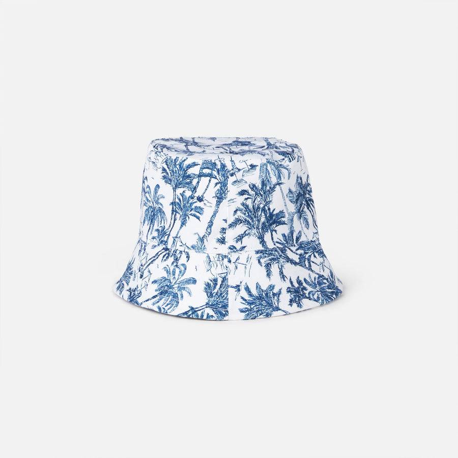 Mc2 Saint Barth Cappello modello pescatore in cotone con ricamo frontale e motivo toile de jouy Online