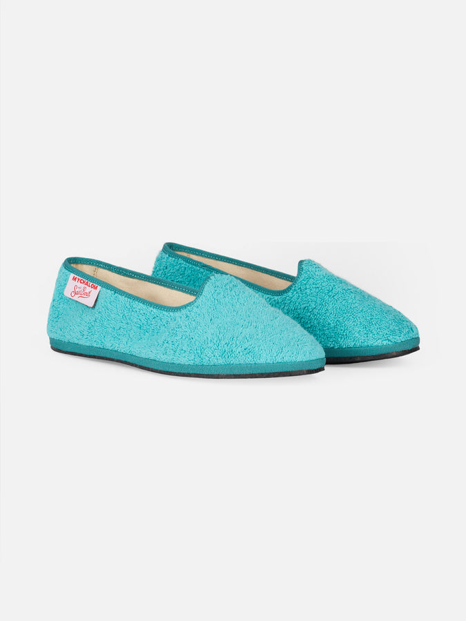 Mc2 Saint Barth Mocassino pantofola da donna in spugna acquamarina | MY CHALOM SPECIAL EDITION Shopping online