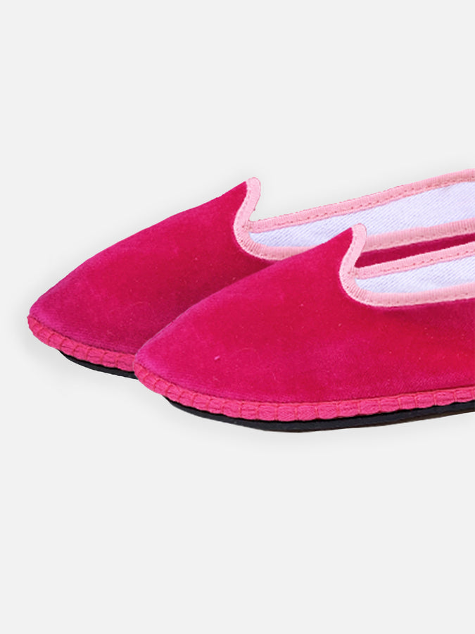 Mc2 Saint Barth Pantofole friulane in velluto fucsia Offerta Pasqua