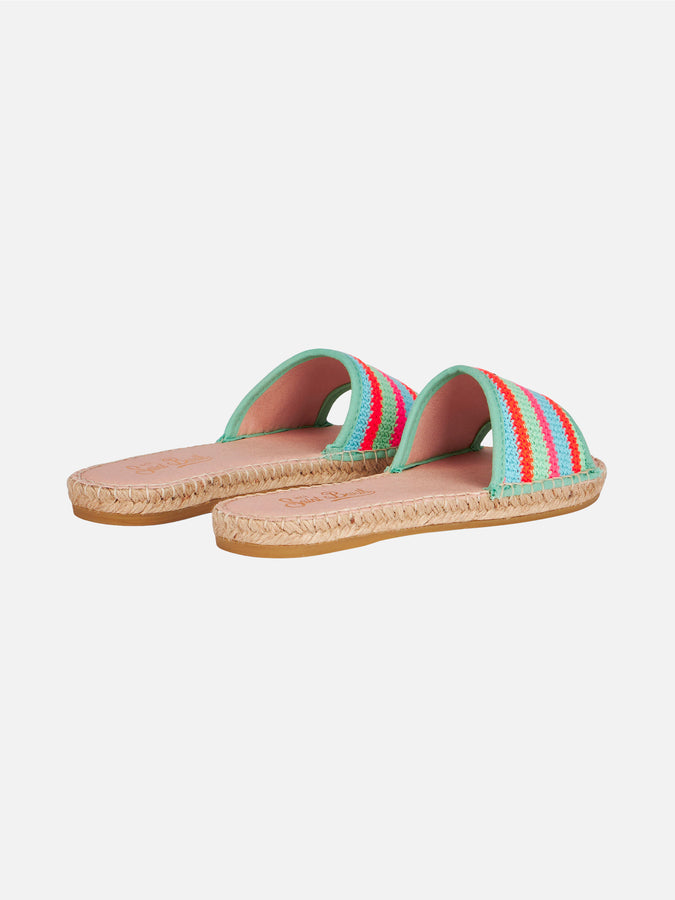 Mc2 Saint Barth Espadrillas da donna con righe all'uncinetto Smaltimento dello stoccaggio